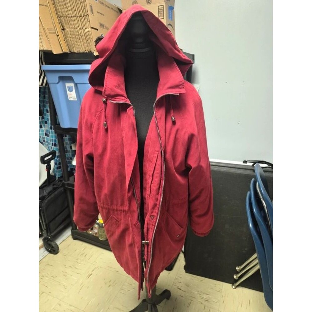 Vintage red London fog jacket